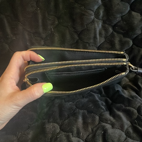 Coach pebbled leather double zip wristlet - Picture 6 of 6